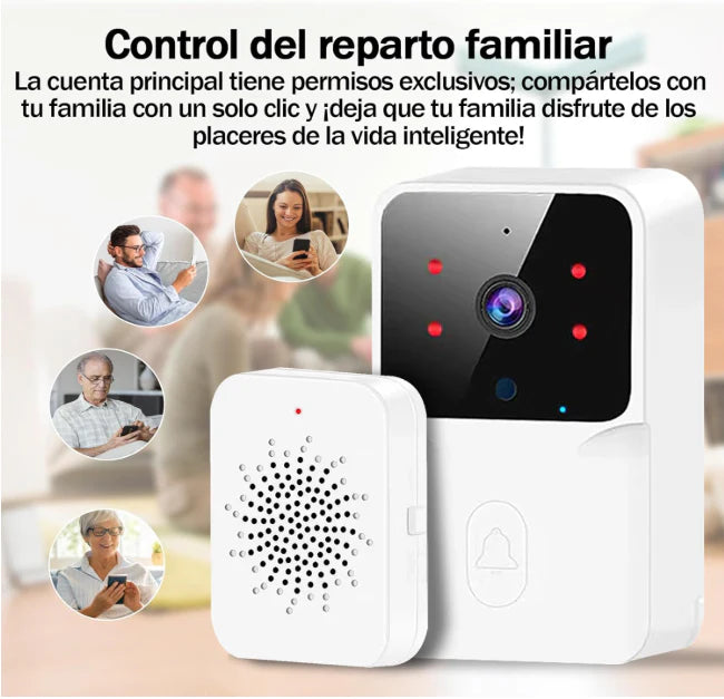 Timbre con camara inteligente | Lente gran angular (120°)