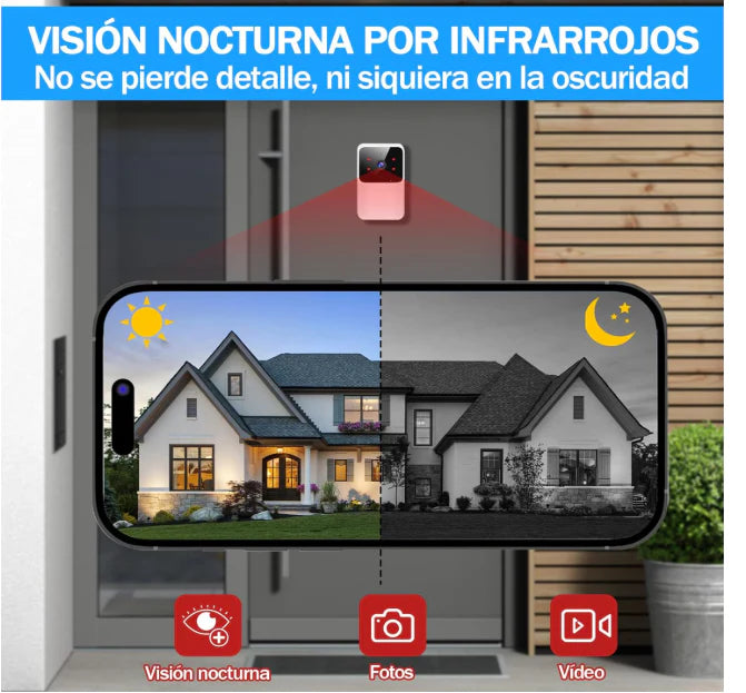 Timbre con camara inteligente | Lente gran angular (120°)