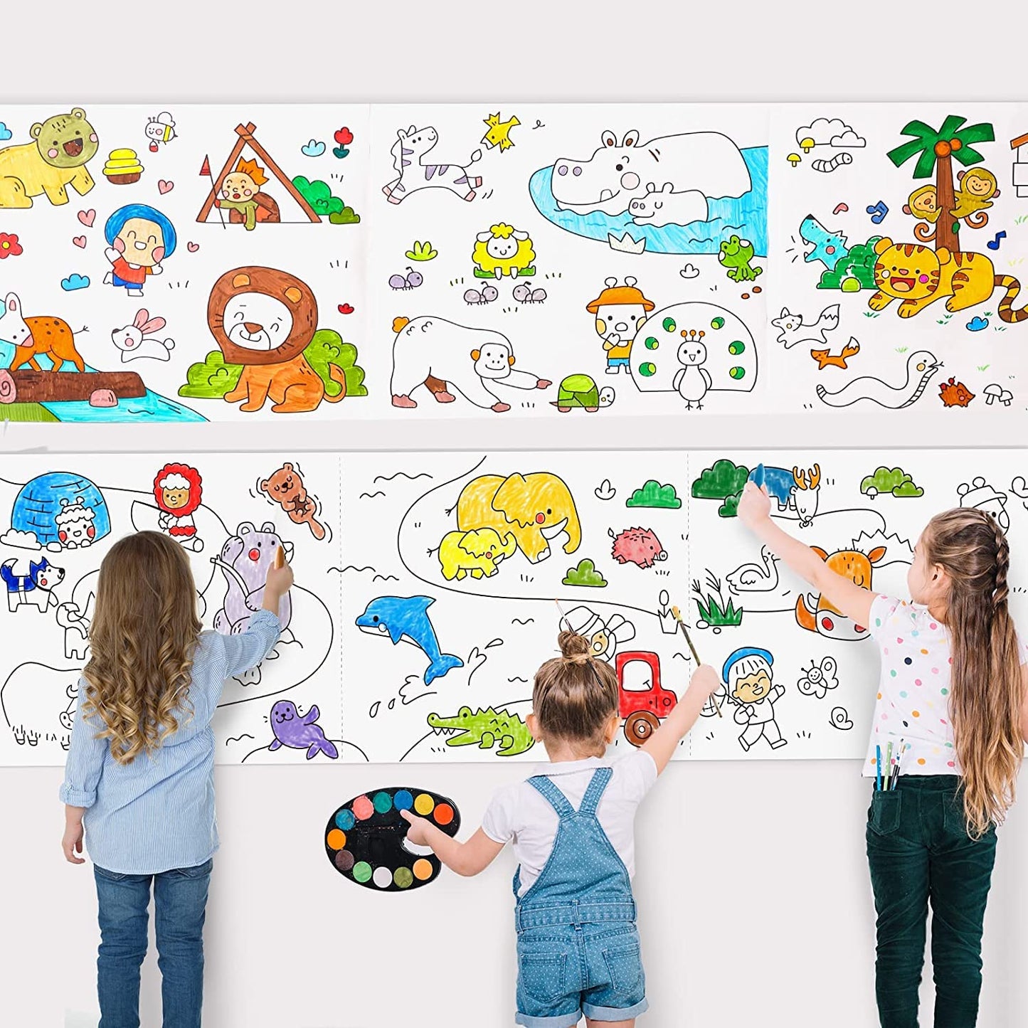 Pack de 2 rollos de dibujo para niños